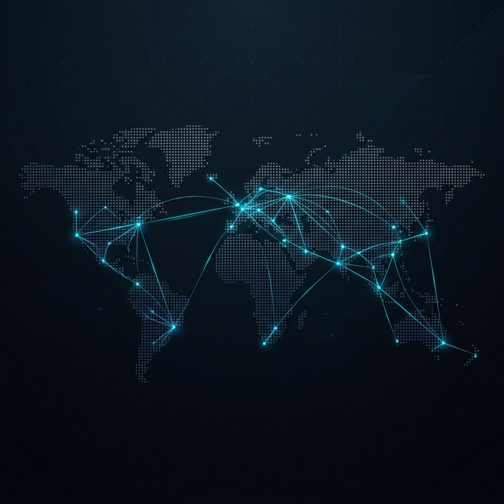 Modern Tech Map Grid